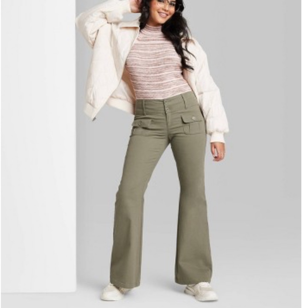 Wild fable low-rise flare chino pants